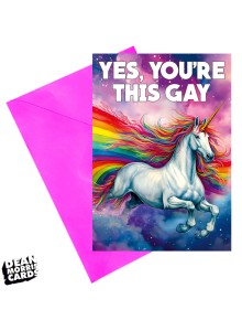 Поздравителна картичка "Толкова си гей"